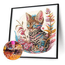 Load image into Gallery viewer, Kitten 30*30CM (canvas) Partial Special-Shaped Drill Diamond Painting
