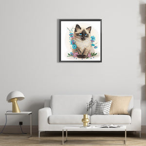 Kitten 30*30CM (canvas) Partial Special-Shaped Drill Diamond Painting