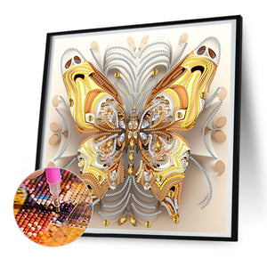 Butterfly 30*30CM (canvas) Partial Special-Shaped Drill Diamond Painting