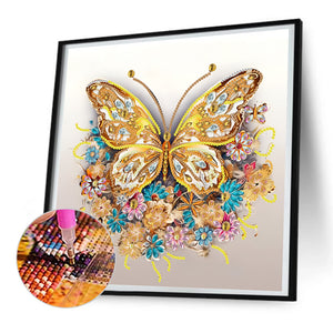 Butterfly 30*30CM (canvas) Partial Special-Shaped Drill Diamond Painting