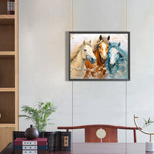 Load image into Gallery viewer, Horse Admiring Flowers 50*40CM (canvas) Full Round Drill Diamond Painting
