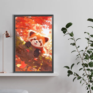 Red Panda 40*60CM (canvas) Full Round Drill Diamond Painting