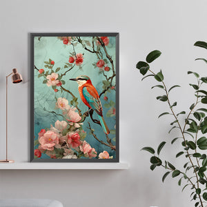 Branch Bird 40*60CM (canvas) Full Round Drill Diamond Painting