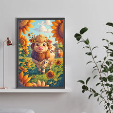 Load image into Gallery viewer, Little Cow 40*60CM (canvas) Full Round Drill Diamond Painting
