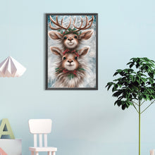 Load image into Gallery viewer, Two Deer Heads 40*60CM (canvas) Full Round Drill Diamond Painting
