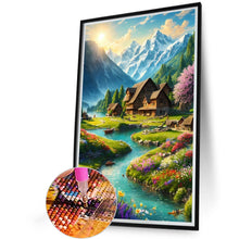 Load image into Gallery viewer, Scenery At The Foot Of Snowy Mountains 40*60CM (canvas) Full Round Drill Diamond Painting
