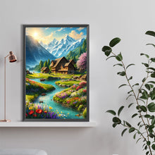 Load image into Gallery viewer, Scenery At The Foot Of Snowy Mountains 40*60CM (canvas) Full Round Drill Diamond Painting
