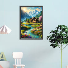 Load image into Gallery viewer, Scenery At The Foot Of Snowy Mountains 40*60CM (canvas) Full Round Drill Diamond Painting
