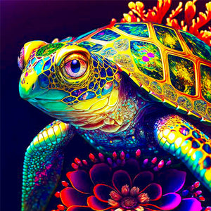 Sea Turtle 30*30CM (canvas) Full Round Drill Diamond Painting