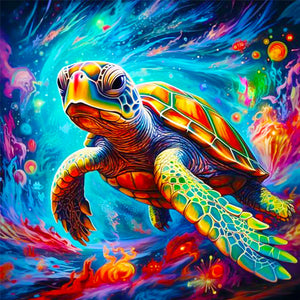 Sea Turtle 30*30CM (canvas) Full Round Drill Diamond Painting