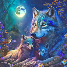 Load image into Gallery viewer, Wolf 40*40CM (canvas) Full Round AB Drill Diamond Painting
