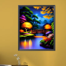 Load image into Gallery viewer, Small Bridge At Night 40*50CM (canvas) Full Round AB Drill Diamond Painting
