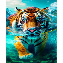 Load image into Gallery viewer, Swimming Tiger 40*50CM (canvas) Full Round AB Drill Diamond Painting
