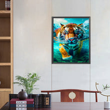 Load image into Gallery viewer, Swimming Tiger 40*50CM (canvas) Full Round AB Drill Diamond Painting
