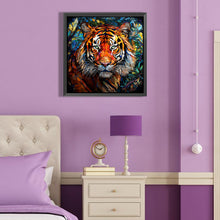 Load image into Gallery viewer, Tiger Glass Painting 40*40CM (canvas) Full Round Drill Diamond Painting
