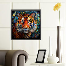 Load image into Gallery viewer, Tiger Glass Painting 40*40CM (canvas) Full Round Drill Diamond Painting
