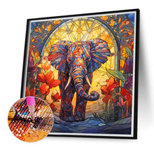 Load image into Gallery viewer, Elephant Glass Painting 40*40CM (canvas) Full Round Drill Diamond Painting
