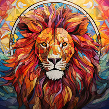 Load image into Gallery viewer, Lion Glass Painting 40*40CM (canvas) Full Round Drill Diamond Painting
