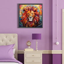 Load image into Gallery viewer, Lion Glass Painting 40*40CM (canvas) Full Round Drill Diamond Painting
