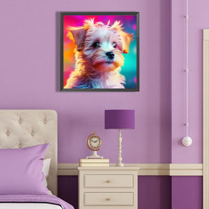 Pet Puppy 40*40CM (canvas) Full Round Drill Diamond Painting