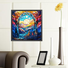 Load image into Gallery viewer, Mountains And Rivers Glass Paintings 40*40CM (canvas) Full Round Drill Diamond Painting
