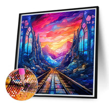 Load image into Gallery viewer, Mountains And Rivers Glass Paintings 40*40CM (canvas) Full Round Drill Diamond Painting
