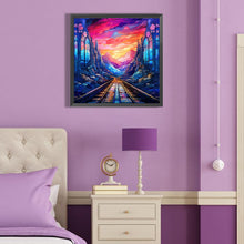 Load image into Gallery viewer, Mountains And Rivers Glass Paintings 40*40CM (canvas) Full Round Drill Diamond Painting
