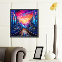 Load image into Gallery viewer, Mountains And Rivers Glass Paintings 40*40CM (canvas) Full Round Drill Diamond Painting
