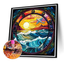 Load image into Gallery viewer, Mountains And Rivers Glass Paintings 40*40CM (canvas) Full Round Drill Diamond Painting
