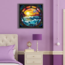 Load image into Gallery viewer, Mountains And Rivers Glass Paintings 40*40CM (canvas) Full Round Drill Diamond Painting
