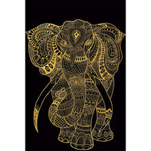 Load image into Gallery viewer, Black Gold Elephant 40*60CM (canvas) Full Round Drill Diamond Painting
