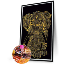 Load image into Gallery viewer, Black Gold Elephant 40*60CM (canvas) Full Round Drill Diamond Painting
