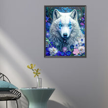 Load image into Gallery viewer, White Wolf 40*50CM (canvas) Full Round Drill Diamond Painting
