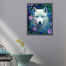 Load image into Gallery viewer, White Wolf 40*50CM (canvas) Full Round Drill Diamond Painting
