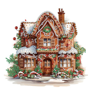 Christmas Cookie House 30*30CM (canvas) Partial Special-Shaped Drill Diamond Painting