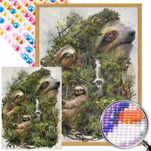 Load image into Gallery viewer, Sloth 40*55CM (canvas) Full Round AB Drill Diamond Painting
