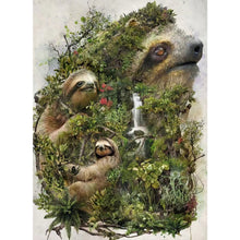 Load image into Gallery viewer, Sloth 40*55CM (canvas) Full Round AB Drill Diamond Painting
