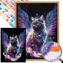 Load image into Gallery viewer, Angel Cat 40*55CM (canvas) Full Round AB Drill Diamond Painting
