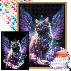 Angel Cat 40*55CM (canvas) Full Round AB Drill Diamond Painting