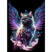 Load image into Gallery viewer, Angel Cat 40*55CM (canvas) Full Round AB Drill Diamond Painting
