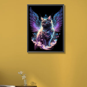 Angel Cat 40*55CM (canvas) Full Round AB Drill Diamond Painting