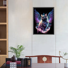 Load image into Gallery viewer, Angel Cat 40*55CM (canvas) Full Round AB Drill Diamond Painting
