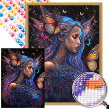 Load image into Gallery viewer, Butterfly Girl 40*55CM (canvas) Full Round AB Drill Diamond Painting
