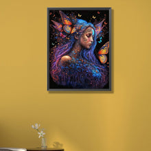 Load image into Gallery viewer, Butterfly Girl 40*55CM (canvas) Full Round AB Drill Diamond Painting
