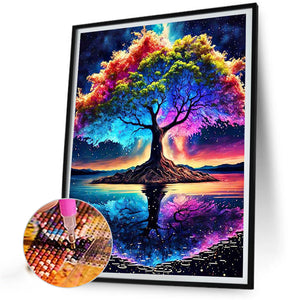 Four Seasons Tree Of Life 40*55CM (canvas) Full Round AB Drill Diamond Painting