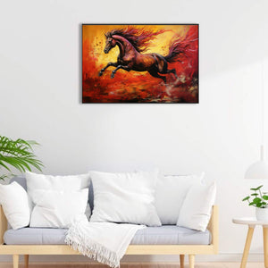 Galloping Wild Horse 60*40CM (canvas) Full Round Drill Diamond Painting