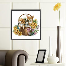 Load image into Gallery viewer, Flower Basket Cat 40*40CM (canvas) Full Round Drill Diamond Painting
