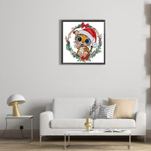 Load image into Gallery viewer, Little Tiger Wearing Santa Hat 30*30CM (canvas) Partial Special-Shaped Drill Diamond Painting
