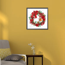 Load image into Gallery viewer, Christmas Wreath 30*30CM (canvas) Partial Special-Shaped Drill Diamond Painting
