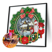 Load image into Gallery viewer, Christmas Wreath 30*30CM (canvas) Partial Special-Shaped Drill Diamond Painting
